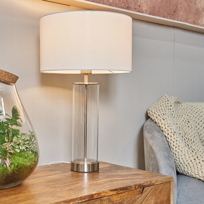 Metro Lane Yawen 56" Brushed Chrome Table Lamp & Reviews Wayfair.co.uk